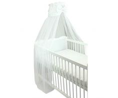 TupTam Babybett Himmel mit Schleife Transparent, Farbe: Weiß, Größe: ca. 170x240 cm