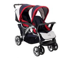 Geschwisterwagen Zwillingsbuggy Kinderwagen für Zwillinge