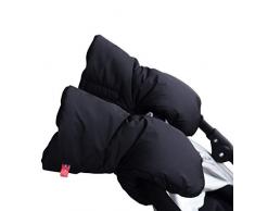 Trounistro Handwärmer, Handschuhe Kinderwagen Handmuff Kinderwagen Handschuhe mit Baumwolle Innenseite,Wasserfest atmungsaktiv und windfest,Universalgröße für Kinderwagen - Schwarz