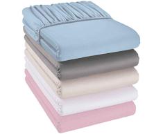 Kinder-Spannbettlaken 70x140 cm grau aus 100% Bio-Baumwolle, GOTS zertifiziert