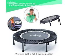 MaXimus HIIT Bounce PRO | Fitness Trampolin Für Erwachsene | Faltbares Minitrampolin für hochintensives Cardio-Training zur Verbesserung der Beweglichkeit | Inklusive DVD für die Fitness und Läufer