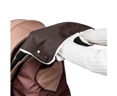 Kinderwagen Handschuhe, mixigoo Handwärmer Handmuff mit Fleece Innenseite, Wasserfest atmungsaktiv und windfest, Universalgröße für Kinderwagen, Buggy, Radanhänger - Brown