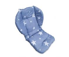 Twoworld Hochstuhl Kissen, große Verdickung Kinderwagen/Auto/Hochstuhl Sitzkissen Liner Mat Pad Cover Protector atmungsaktiv (Blauer Stern)