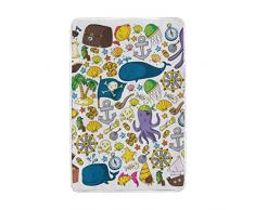 LUBATAGA Soft Fluffy Flanell Fleece Decken,Ozean Meer Kinder Muster Jungen Pirat,Warm Decke für Schlafsofa Couch Leichtes Reisen Camping,127x152cm