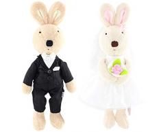 DOFASAYI 2 Plüschkaninchen Plüschtiere für Liebhaber Valentinstag Hochzeit Giftstines Day Hochzeitsgeschenke