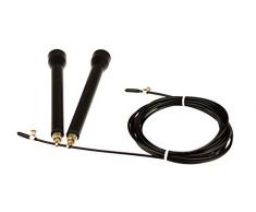 Profi Springseil SS02 Skipping Rope mit rutschfesten leichten Griffen in Schwarz (geeignet für CrossFit, Boxen, Kickboxen, Mixed Martial Arts etc.) von Kobert Goods