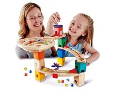 Starter Set Quadrilla, Kugelbahn mit 27 Bauteilen aus Holz und 30 Murmeln, ab 4 Jahren