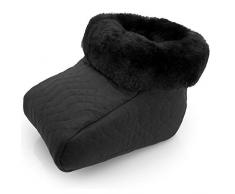 Fußsack Fußwärmer schwarz Lammfell schwarz