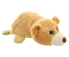 MIK funshopping Wende-Plüschtier zum Krempeln MIKZOO - Zwei Verschiedene Plüschtiere in einem (Bär-Frosch)