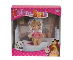 Simba 109301821 - Mascha und der Bär - Mascha Puppe mit Bett