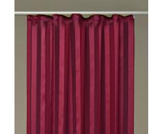 Dekoschal Streifen halbtransparent 2er Pack Auswahl: Universalband 140x 145cm rot - bordeaux, Gardine Vorhang