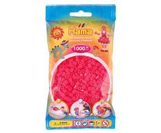Hama 207-32 - Bügelperlen im Beutel, ca. 1000 Stück, neon-fuchsia