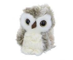 Kuscheltier Eule Schlüsselanhänger Plüscheule Hoho, 10cm, weiß/grau Bukowski