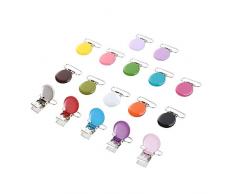 DIY Craft Wire Clip Runde Clips Metall Schnullerklemmen Handwerk Kleidungsstück Hosenträger Nähen Clip for Schnuller Lätzchen Baby Beißring Spielzeug Halter 17 stücke Dekorationszubehör