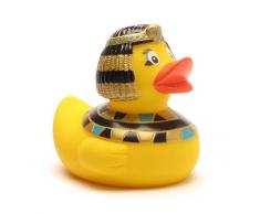 Duckshop I Kleopatra Badeente I Quietscheente - L: 7,5 cm I inkl. Badeenten-Schlüsselanhänger im Set