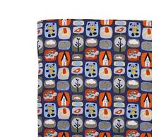 Hans-Textil-Shop Kissenbezug, 40x40 cm, Tiere Bär Schildkröte, Blau, Baumwolle, Kissenhülle, Kissen, Kinderkissen, Dekokissen, Kopfkissen, Kinderzimmer, Tiermotiv, Kindermotiv
