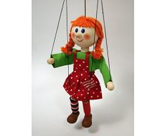 MUBRNO 18104A Mädchen zopfige Marionette, Mehrfarbig, 20 cm