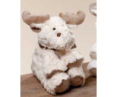 Boltze Kuscheliger Elch Albertus H 35 cm beige Plüsch Stofftier Stoffelch
