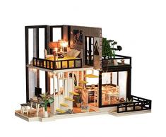 DIY Kleines Haus South Breeze DIY Miniatur Holz Puppenhaus LED Möbel Kit 3D Puzzle Spielzeug Kind DIY Kabine September Wald