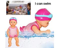 Swim Puppe-Funktions-Baby-Puppe, Mini-Dekorationen Spielen Sie Neue Kräfte Schwimmpuppe Ich Kann Für Hauptdekorationen Urlaub Geburtstagsgeschenke Schwimmen Kid & Toddler Badespielzeug Geschenk