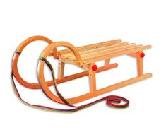 Hörnerschlitten Klappschlitten Rodelschlitten Rodel Schlitten aus Holz wählbarem Zubehör V-21-095, Schlitten-Zubehör:ohne Zubehör