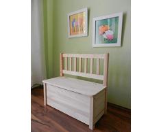 Kindersitzbank Schließmechanismus Schließmechanismusund Stauraum unbehandeltes Massivholz