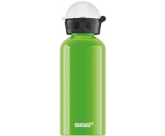 SIGG KBT Kicker Kinder Trinkflasche (0.4 L), schadstofffreie Kinderflasche mit auslaufsicherem Deckel, federleichte Trinkflasche aus Aluminium