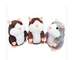 letaowl Kuschel Tier Sprechender Hamster-Haustier-plüschtier Niedliche Sprechende Sprachaufzeichnung Pädagogische Plüschpuppe Kindergeschenk 15cm Zufällige Farbe