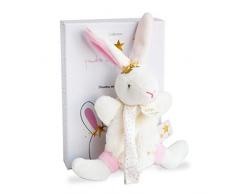 Doudou et Compagnie DC3510 KANINCHEN ETOILE - Kuscheltier mit Schnullerclip, rosa