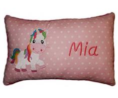 Rosa Schmusekissen * Kuschelkissen *Einhorn * mit Namen bestickt * in zwei Größen