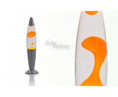 Lavalampe 35cm Orange klar Timmy E14 25W Kabelschalter Geschenkidee Weihnachten Geburtstag inklusive Leuchtmittel Retro Magmaleuchte