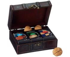 Römer Präsente Weihnachtsgeschenk - Knobelschatz - Drei 3D Denkspiele im Set mit Walnüssen - echte Kopfnüsse für Zwischendurch