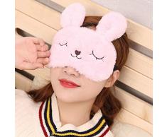Plüschkaninchen Tieraugenschutz Schlafmaske Augenschutz Bandage Augenbinde Winter Cartoon Nickerchen Geeignet Für Reise-Augenschutz Russische Föderation ROSA 1