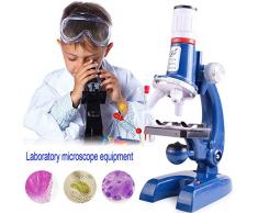 GUDEMN Kindermikroskop 100X 400X 1200X Pädagogisches Mikroskop Kit Science Toys Für die Früherziehung