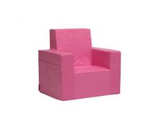 Classic Kindersessel Kinder Babysessel Baby Sessel Sofa Kinderstuhl Stuhl Schaumstoff Umweltfreundlich (Hellpink)
