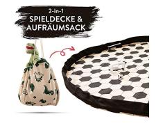 snugo Fussball Krabbeldecke, Spielteppich & Aufräumsack in Einem für Kinder & Baby | Ideal für die Aufbewahrung von Spielzeug, Lego und Anderen Spielsachen | Made in Germany
