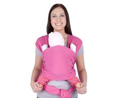 Mija - Elastisches Tragetuch Babytragetuch / Baby Bauchtrage / Baby Carrier 4011 (Rosa)