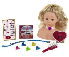 Theo Klein 5236 - Princess Coralie Schmink- und Frisierkopf mit Kosmetik-CD, mittel, Spielzeug