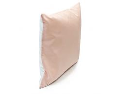 Kissen mit Namen Geburt Einhorn pink 40x40 cm inkl. Füllung Kuschelkissen, Kissen Farbe:Vorderseite weiß/RS rosa