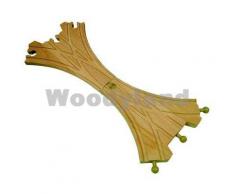 HOLZEISENBAHN ZUBEHÖR EISENBAHN 2 WEICHE 3er HOLZ - paßt zu allen gängigen Holzschienen - Holzspielzeug - für Holzeisenbahn