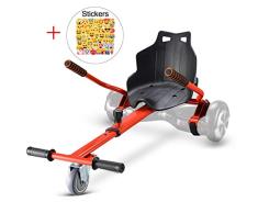 LOVESPORT Hoverboard Sitz,Hoverkart für Hoverboard Kinder Kompatibel mit 6,5 Zoll 8,5 Zoll und 10 Zoll Elektro Scooter Gokart (Rot)