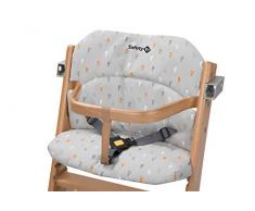 Safety 1st 2003191000 Timba Comfort Cushion, Hochstuhl-Sitzkissen, schnelle und einfache Befestigung, waschbar, bietet dem Kind noch mehr Komfort, warm grau