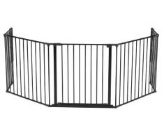Baby Dan Konfigurationsgitter / Kaminschutzgitter Flex XL 90 - 278 cm, Schwarz - Hergestellt in Dänemark und vom TÜV GS geprüft