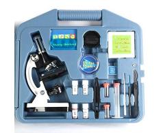 Lsmaa Kinder-Mikroskop, 50 Stück, 120 x 1200 x Mikroskop-Objektträger, Tragetasche, für Studenten, Anfänger, Wissenschaft, Bildung