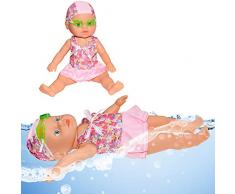 BaZhaHei Babypuppen Wasserspaß Schwimmbad für wasserdichte elektrische Puppe Bestes Geschenkspielzeug für Kinder Schwimmpuppe Baby Puppe mit Schwimm Funktion (23.5x11x39.5CM, As Shown)