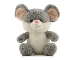Uni-Wert Plüsch Maus 22 cm Kinder Kuscheltier Puppe Süße Weiche Stofftier Ratte Plüsch Spielzeug Geschenke für Baby Kleinkinder Plüschtier