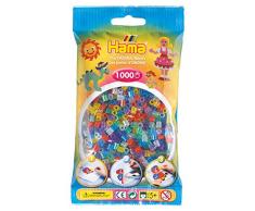 Hama 207-54 - Bügelperlen im Beutel, ca. 1000 Stück, glitzer-Mix