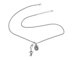 JIAHAO Damen Vintage Style Halskette, S925 Standard Silber Puppe Anhänger, handgefertigt, geeignet für die tägliche Arbeit im Sommer, ausgehen,