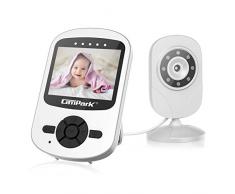 Campark Babyphone mit Kamera 2.4 GHz Video Baby Monitor VOX Funktion Temperaturüberwachung Wireless Digitalkamera Nachtsicht 2 Way Talkback System 2.4”LCD