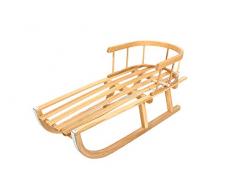 Best For Kids Holzschlitten für Kinder mit Rückenlehne Rodelschlitten Davoser aus Holz